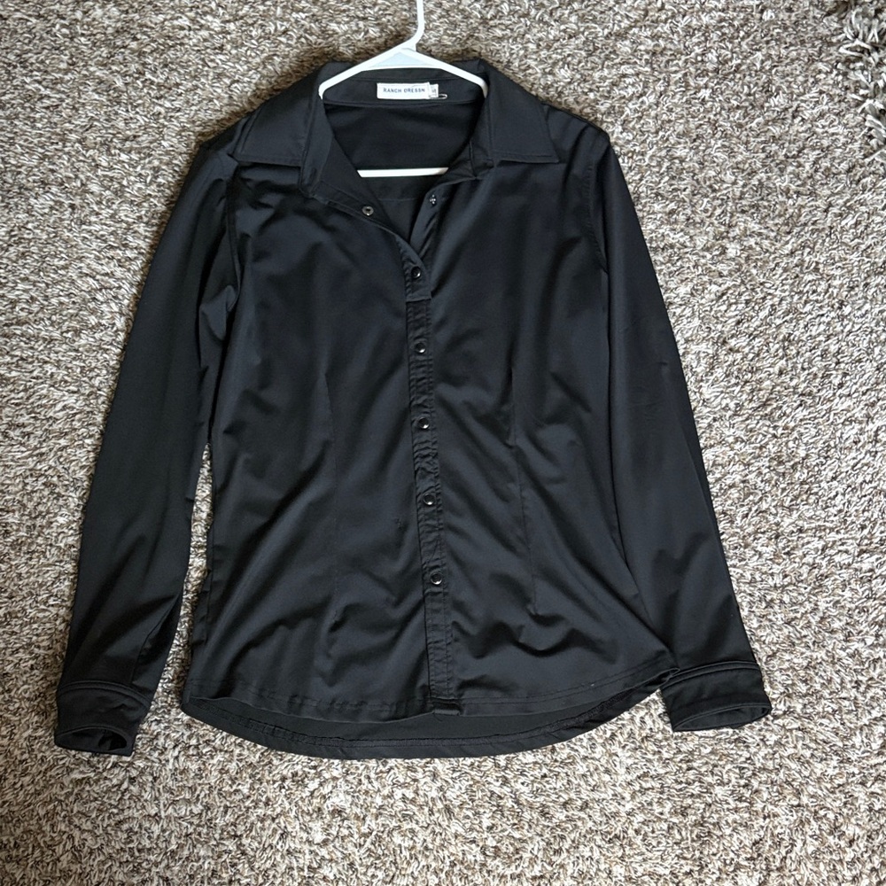 Women's Black Button Down Shirt